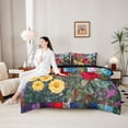 thumbnail image 4 of Erosebridal Spring Flower Floral Twin Bedding Sets 7-Piece, Retro Artwork Bedding Comforter Set, 4 of 7