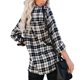 thumbnail image 4 of Blusa Cuello vuelto Tapeta Cordón delantero Casual Rejilla suelta Tops para mujer Negro S, 4 of 6
