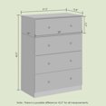 thumbnail image 5 of Furinno Tidur Simple Design 4-Drawer Dresser with Handle, French Oak Grey, 5 of 6