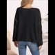 thumbnail image 5 of Suéteres de Larga de Crochet con Estampado Floral Bohemio Clásico para Mujer, Jerseys Casuales de Punto para Otoño e Invierno, Blusas Básicas. Negro M, 5 of 7