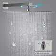 thumbnail image 5 of ANGELES HOME 12" Wall Mounted Shower Faucet Set, Shower System With Square Rain Shower Head and Handheld Shower, Rough in Valve, Hot Cold Water 2.5 GPM,  Brushed Nickel, 5 of 11