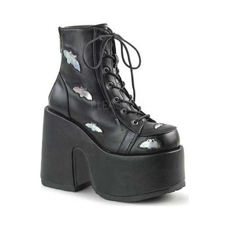 Demonia Suede Platforms - Women's Demonia Camel 201 Platform Ankle Bootie
