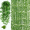 thumbnail image 1 of Artificial Ivy Garland False Leaf Plant Vine, Wedding Party Garden Kitchen Outdoor Green Wall Decoration Green, 1 of 6