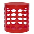 thumbnail image 2 of NuSteel TT-110TCV Otto Storage Stool - Round Plastic Storage Ottoman with Oval Perforated Pattern  Turquoise Blue, 2 of 7