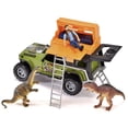 thumbnail image 4 of Dickie Toys: Jeep Dino Camper Set - Green & Orange - Light & Sound Toy Vehicle w/ Trailer, Action Figure & 2 Dinosaurs, Licensed, Kids Ages 3+, 4 of 6