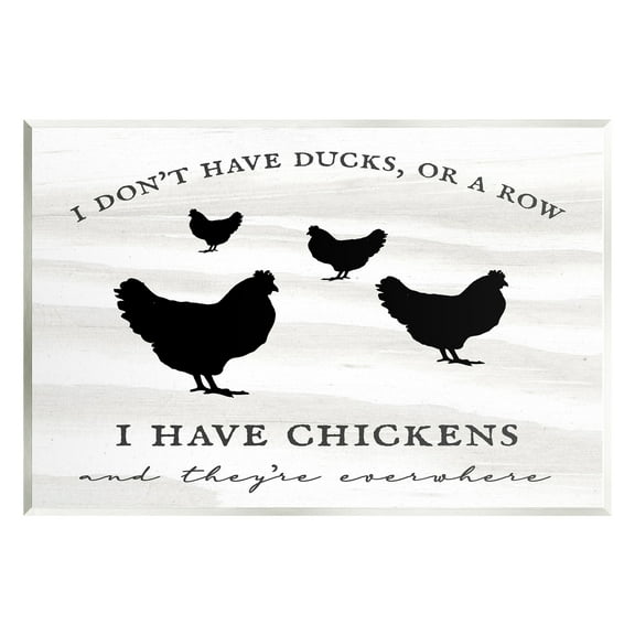 Stupell Industries I Have Chickens Fun Farmhouse Country Typography Sign Graphic Art Unframed Art Print Wall Art, Design by Daphne Polselli