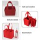 thumbnail image 3 of FESTFENDS Bolsa Para Botella De Vino Reutilizable Roja De Fieltro Para Uso En Fiestas Y Regalos, 3 of 8