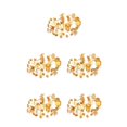 thumbnail image 1 of bedienty 100 Sets Ear Stud Tray Making Findings Earrings Stoppers Bottom Craft Hypoallergenic Earring Accessory Adults Using Gold Color/ 10mm 5Set, 1 of 6