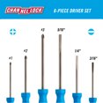 thumbnail image 2 of CHANNELLOCK Professional Screwdriver Set, Includes Phillips and Slotted Screwdriver, Precision Machined with Magnetic Tip & Tri-Lobe Grip, Ideal for Home Improvement, Made in USA, 6-tool set (SD-6H), 2 of 4