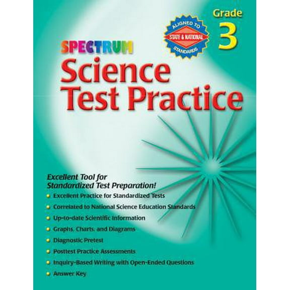 Pre-Owned Science Test Practice, Grade 3 (Paperback) 0769680631 9780769680637