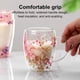 thumbnail image 3 of Creatives Flor Real Vidrio Doble Alto de Apariencia Estrella Flor Leche Café Vaso 350ml para el Hogar A, 3 of 5