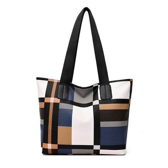 Entchin Plaid Hobo Bag PU Leather Tote Bag, Lightweight Shoulder Handbag Purse for Women