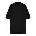 thumbnail image 5 of Mittory Womens Oversized Tee Side Split Short Sleeve T Shirt Solid Crew Neck Loose Top, 5 of 5