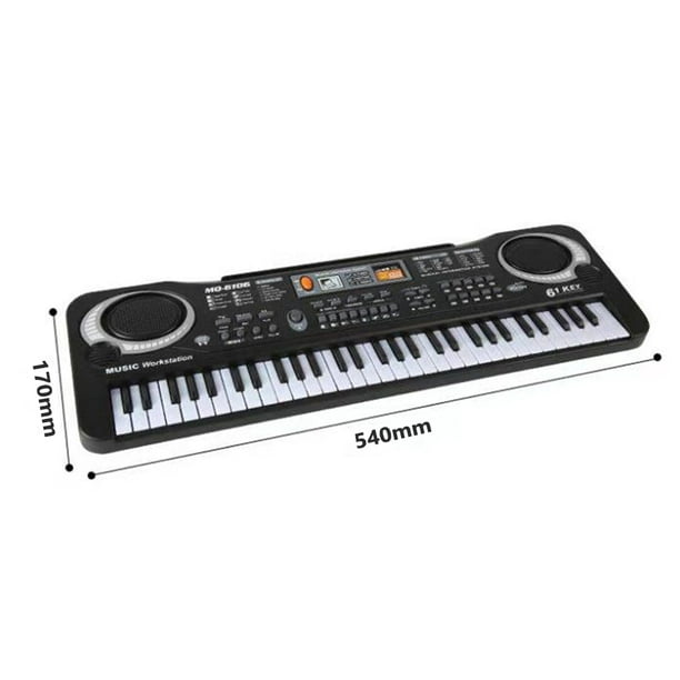 61 touches noir numérique musique clavier électronique clavier conseil piano  électrique enfants cadeau instrument de musique