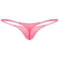 thumbnail image 4 of Tanga de talle bajo para hombre, ropa interior de Bikini, cintura elástica de Color sólido, Tanga de malla transparente, calzoncillos transparentes, 4 of 5
