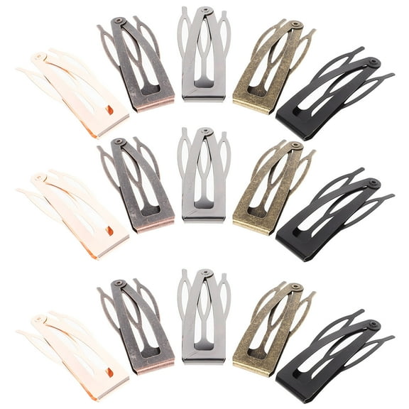 Clips for Hair, 40 Pcs Metal Barrettes Snap Hair Clips for Girls Kids Teens Women, Non Slip Black Accessory Decor, 1.77in