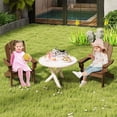 thumbnail image 4 of Costway Kids Adirondack Chair with High Backrest Armrests Fire Pit Chair for Kids Ages 3-8 Brown, 4 of 8