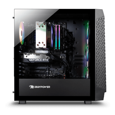 iBUYPOWER Slate 6 MESH Gaming Desktop PC - AMD Ryzen 7 7700– 16GB DDR5 RAM  -GeForce RTX 4060 8GB – 2TB NVMe