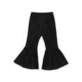 thumbnail image 6 of iiniim Kids Toddler Baby Girl Flare Pants Velvet Bell Bottom Ruffle Leggings Trouser Fall Clothes, 6 of 7