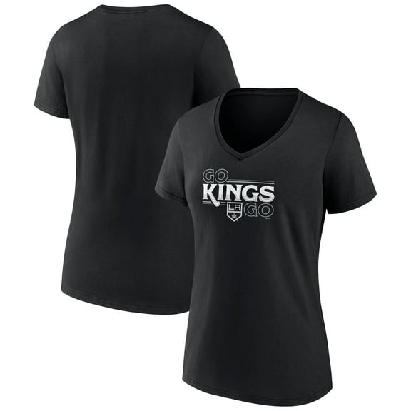 Women's Black Los Angeles Kings Active Edge V-Neck T-Shirt