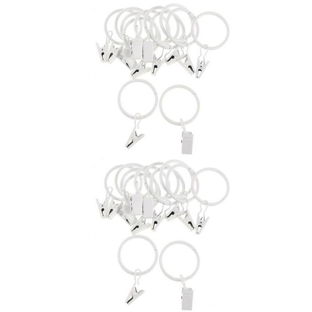 Ganchos para cortinas con clips Sunnimix 24 piezas blanca 25 mm 32 mm