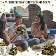 thumbnail image 3 of Happy Birthday Money Box For Cash Fast Pull Black Gold Birthday Money✨j an Fast Z5W6, 3 of 8