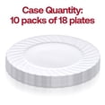 thumbnail image 4 of Smarty 9" White Classic Flair Disposable Plastic Buffet Plates 180ct, 4 of 7