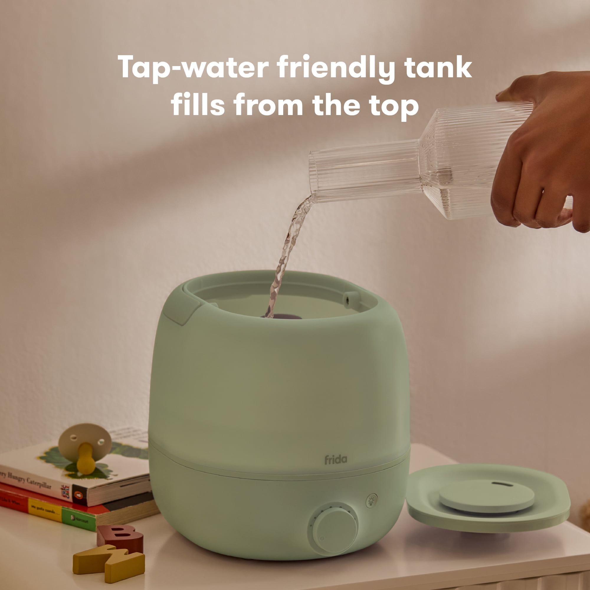 Frida Baby 3-in-1 Cool Mist Humidifier for Large Rooms, Top Fill Humidifier for Bedroom