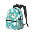thumbnail image 2 of Lsque Cartoon Llamas Classic Casual Backpack - Large Capacity Water-Resistant Backpack for School, Work, Travel, and Outdoor Activities, 2 of 8