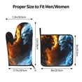thumbnail image 3 of Gaeub Red And Blue Fire Skull Warrior Print Oven Mitts and Pot Holders Sets of 2,Heat Resistant Pad,Cooking Gloves, for Baking BBQ Home Decor, 3 of 7