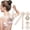 Chrysanth Pink, variant on Electric Body Brush Back Scrubber for Shower, Waterproof Long Dual Handle Power Body Scrubber with 3 Heads, Rechargeable Bath Brush & 2 Speeds, for Cleansing, Exfoliating and Massaging Skin