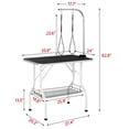 thumbnail image 7 of Yaheetech 36" Dog Grooming Table with Adjustable Arm, Tool Shelf & 2 Safety Loops, Black, 7 of 7