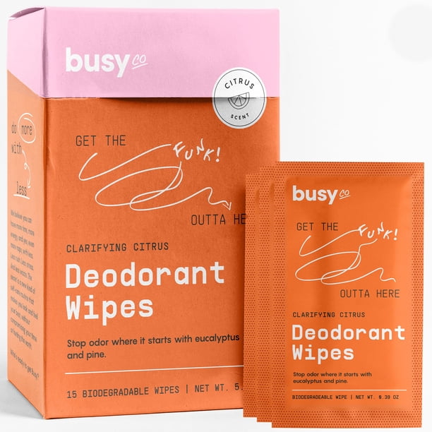 Toallitas desodorantes BUSYCO Refresh Line para mujer, 15 unidades