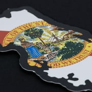 Auto Drive Florida State Vinyl Automotive Decal, Multicolor, 5” x 5.5”