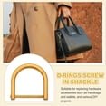 thumbnail image 7 of D-Rings Screw in Shackle for Purse Keychain Strap Buckle DIY Leather Craft Dark Gold 1 Inch, 7 of 7
