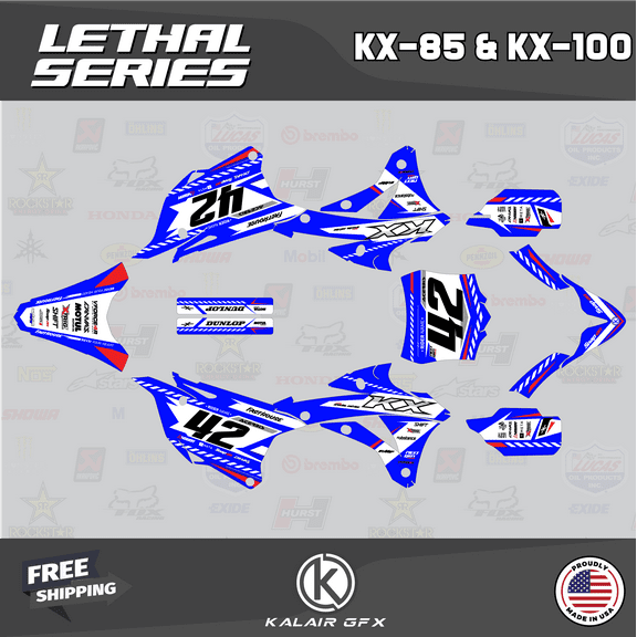 Kalair GFX Graphics Kit for Kawasaki KX85 (2014-2021) Lethal Series