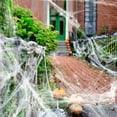 thumbnail image 4 of Halloween Spider Web Decoration - Can Cover 1200spft Indoor/Outdoor Halloween Party Decoration White Spooky Cobweb, 4 of 7
