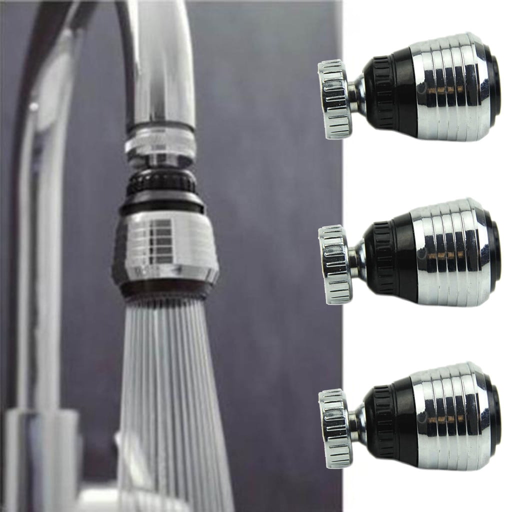 2X Rotate Swivel Faucet Nozzle Water Filte Saving Tap Aerator Diffuser Kitchen 
