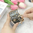 thumbnail image 6 of Genuine Leather Mini Jewelry Travel Case, Small Vintage Jewelry Box Leather, Coin Purse Jewelry Box with Kiss Lock Mini Jewelry Box for Women for Earring Ring Bracelet, 6 of 9