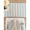 thumbnail image 4 of Summer Twist Aqua Indoor Outdoor Table Runner, 4 of 11