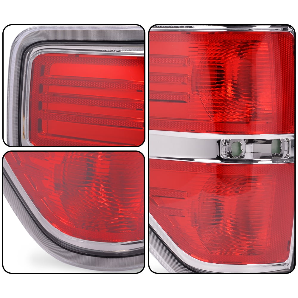 Rear Tail Lights Fit for 2009-2014 Ford F150 2/4 Door Brake Lamp Side Marker Lights