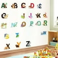 thumbnail image 6 of (Clearance) BNNG Colourful Animal Alphabet ABC Kids Wall Stickers Wall Decals Peel and Stick Removable Wall Stickers for Kids Nursery Bedroom Living Room décor 3PCS, 6 of 7