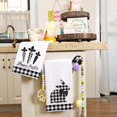 thumbnail image 4 of Easter Kitchen Towels for Easter Decor Black Buffalo Plaid Check Bunny Dish Towels 18x26 Inch Bar Drying Cloth Carrot Hand Towel for Kitchen Bathroom Party Easter Decorations Set of 2, 4 of 6