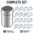 thumbnail image 2 of 16 Piece Coffee Stencil Set with Stainless Steel Powder Shakers for Latte, Cappuccino and Cupcake Decoration, TIKA, 2 of 7
