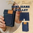 thumbnail image 2 of Pocket Pants Mini Jeans Wallet - Compact Bifold Denim Coin Purse for Cards & Cash, Lightweight & Portable for Everyday Use & Travel as show, 2 of 5
