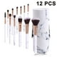 thumbnail image 1 of Brochas de maquillaje Juego de brochas de maquillaje de mármol profesional, cerdas sintéticas naturales suaves y sin olor, 12PCS + bolsa / caja de cosméticos con patrón de mármol Adepaton 2035511-2, 1 of 9