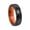 6mm Black, variant on Men's Stainless Steel Hip Hop Simple 8MM Hammered Honeycomb Pattern Inner Pearwood Inlay Biker Ring Black Size 8
