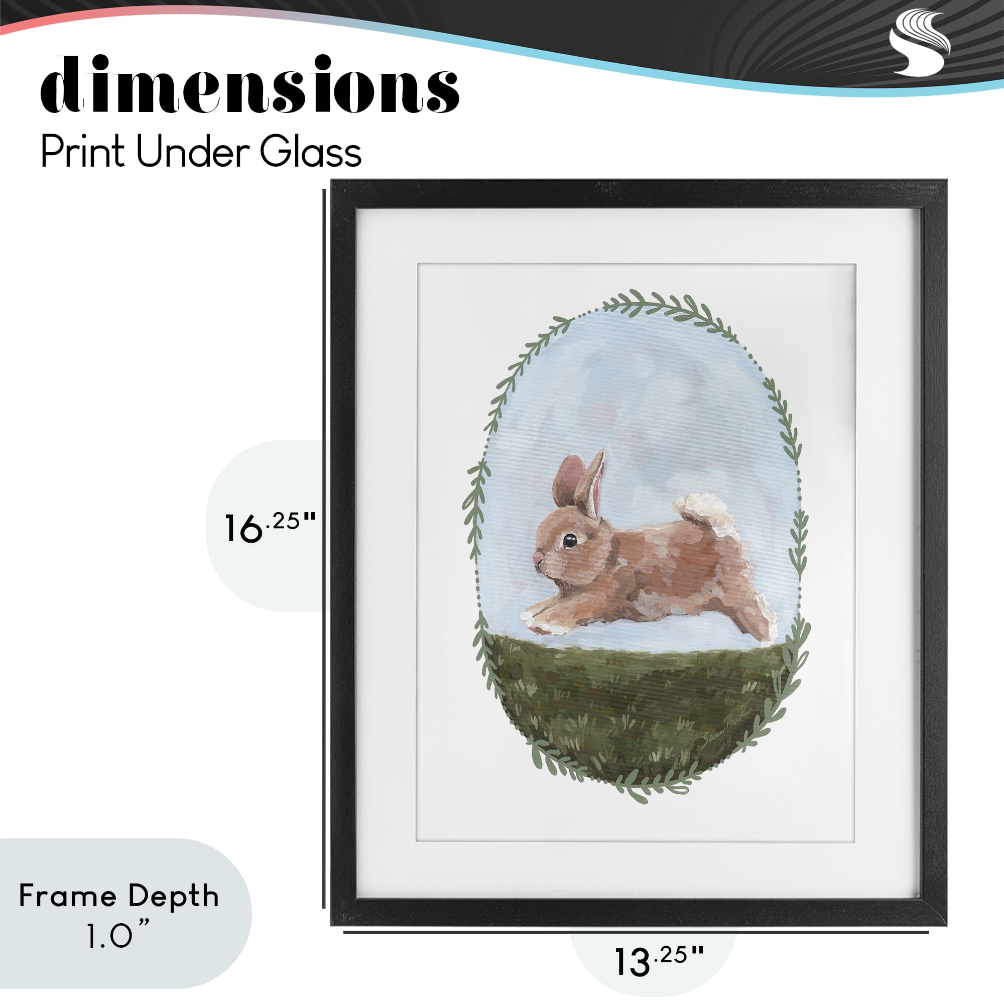 Stupell Industries The Goodness of Spring Black Framed Print Under Glass, design by Sara Baker