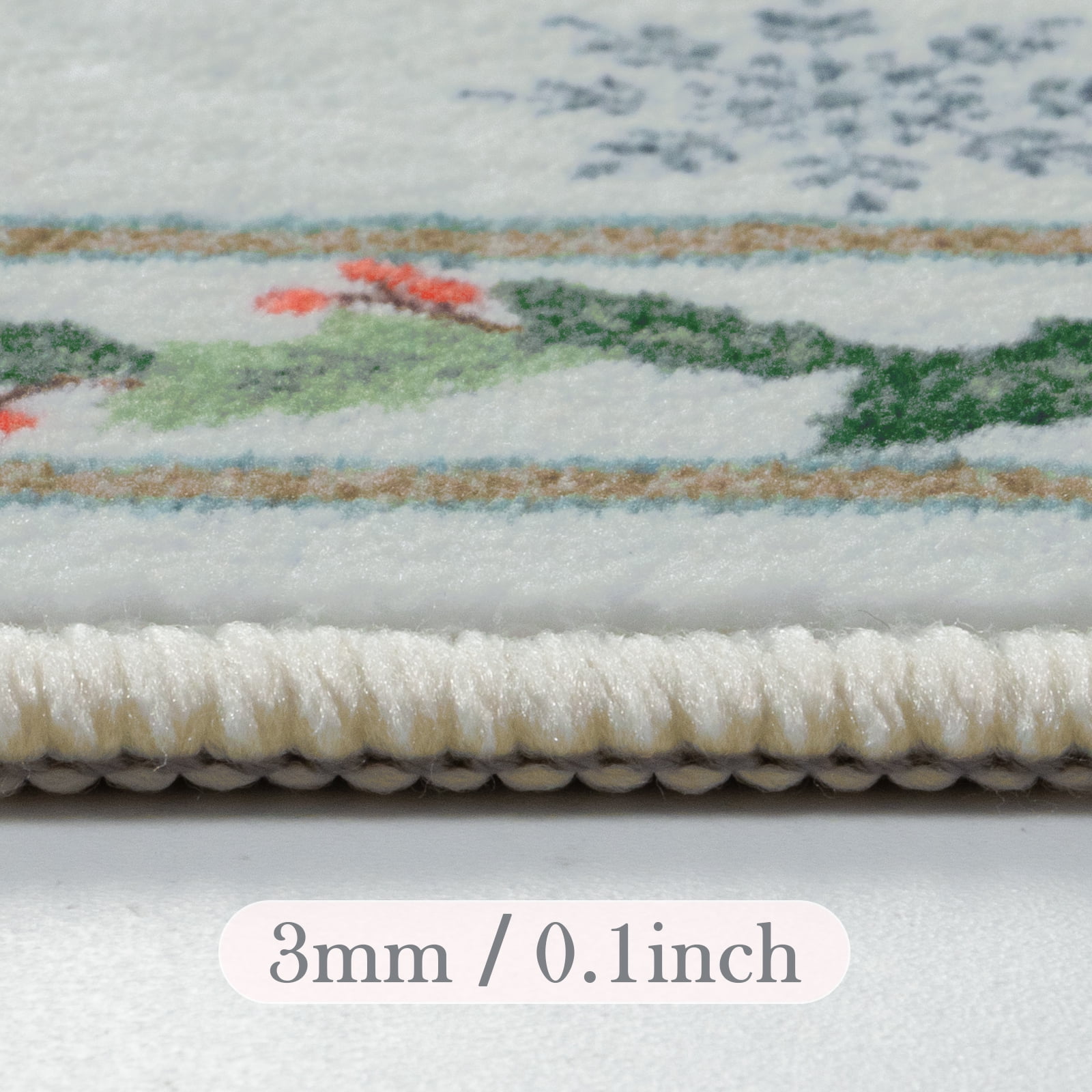 Lahome Christmas Vintage Washable Area Rugs 8x10,Soft Ultra-Thin 8x10 Rugs for Living Room Bedroom, Easy Clean Boho Non-Slip Accent Carpet for Dining Room Office Holiday Decor(8x10ft,Gray)