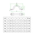 thumbnail image 2 of Metal Boat Top Pad Eye Tie Down Hook Canoe Rigging Eyelet Handle Fitting Cord for Boating Kayak Rigging 5mm, 2 of 8